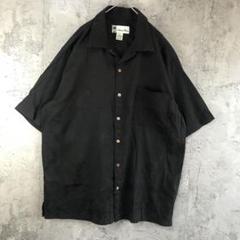 az106古着　シャツ　キューバシャツ　黒　90s Y2K