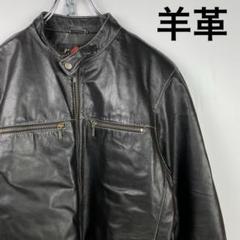 Vinliu シングルライダースジャケット 羊革 9-hb
