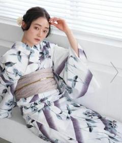 画像の帯+お任せ帯締め+お任せ帯留めつき◆utataneブランド浴衣◆和歌山染め 画像の帯+お任せ帯締め+お任せ帯留めつき◇utataneブランド浴衣