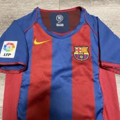 極美品 NIKE FCB FCバルセロナ エンブレム刺繍 ユニフォーム 140