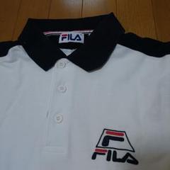 FILA　フィラ　テニス　ポロシャツ　Sサイズ　ホワイト✕ネイビー　メンズ