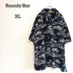 ラウンディベイ 【XL】 トップス シャツ アロハ 総柄 前開きボタン 半袖 夏