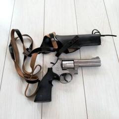 【完動品・美品】マルシン製　S&W 357マグナム   レザーホルスター付 完動品・美品】マルシン製 S&W 357マグナム レザーホルスター付