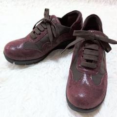 未使用級】ミスキョウコ コンフォート スニーカーワイン 22.0cm