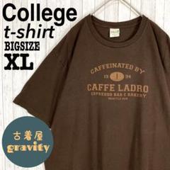 【激レア】アンヴィル☆カレッジロゴtシャツ アーチロゴ ビッグサイズ ブラウン