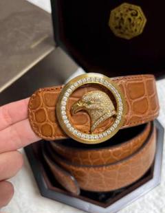 美品 Stefano Ricci ブラッシュドアリゲーターレザーブラックベルト 美品 Stefano Ricci ブラッシュドアリゲーターレザーブラック