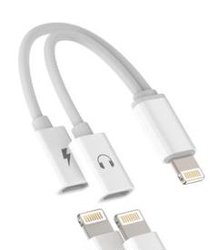 アップル イヤホン アダプター ライトニングジャック 変換（2 in 1）