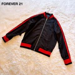 FOREVER 21 フォーエバー21 ジャージ 二本線 二本ライン 赤黒 XS