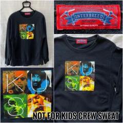 INTERBREED NOT FOR KIDS CREW SWEAT ブラックM