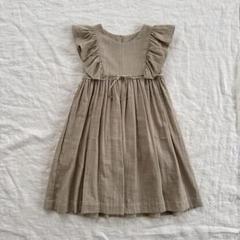ハンドメイド Delanna フリルワンピース ベージュ