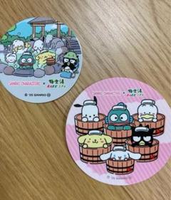 極楽湯　サンリオ　サンリオキャラクターズ　コラボ　ステッカー　タグ