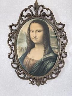 油彩画レオナルド・ダビンチ 【モナリザの微笑】模写額装仕立て