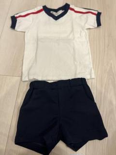 【こりん☆】新品！マムエモア体操服110 体操服（赤紺：縞リブ）新デザイン登場 | 目白・恵比寿のお受験