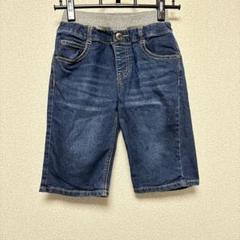 濃い青 デニム ハーフパンツ ゴム入りウエスト　140 ボーイズ
