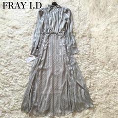 新品 タグ付✨ FRAY I.D ワンピース 24年モデル ボウタイ リボン 青