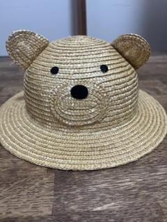 クマの顔 麦わら帽子 Made in Japan