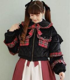 新入荷 最終価格 axes femme kawaii フリルキルティング ブルゾン 黒 ジャケット・アウター