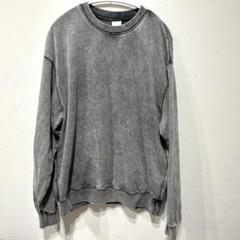 【Casper John】ハンドクラフトスウェット　グレー クルーネック M