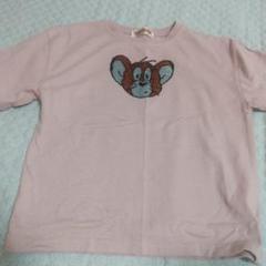 ジェリー刺繍 Tシャツ ピンク