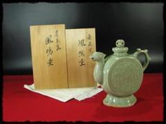 中国古美術　清時代龍泉窯琮式瓶　 共箱　F5-1 国内初の直営店 中国古美術 F5-1 共箱 清時代龍泉窯琮式瓶 工芸