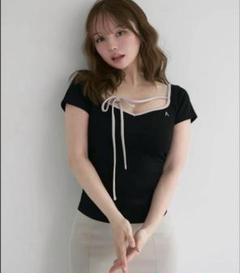 トップス andmary Collie ribbon tops andmary Collie ribbon tops black - メルカリ