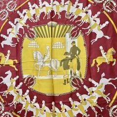 希少 80'S HERMES カレ90 大判シルクスカーフ MANEGE