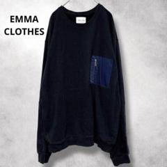 値下げ　ER emma スウェット　トレーナー ルーズベーシックオーバー裏毛プルオーバースウェット EMMA