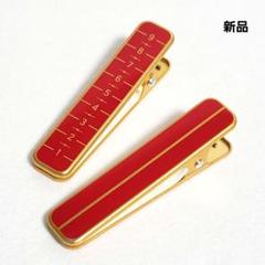 (7619)新品 着物 衿留め クリップ 特大 2個入り 目盛り付き 和装 小物