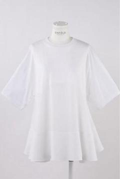 【美品】エンフォルド 22AW オーバーサイズ半袖カットソー　ホワイト　白T 美品】エンフォルド 22AW オーバーサイズシャツ ホワイト