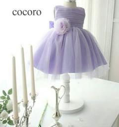 120☆新品☆可愛いバックリボンパープルドレス☆