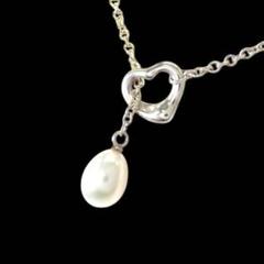 TIFFANY＆Co. ティファニー ネックレス オープンハート ラリアット 1円【良品】TIFFANY&Co. ティファニー/オープンハートラリアット