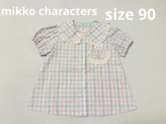 バースデイ　mikko characters チェック柄　半袖　トップス　丸襟