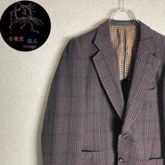 ✭テーラードジャケット　派手柄　イタリア製生地　お台場仕立て　背抜き　L✭