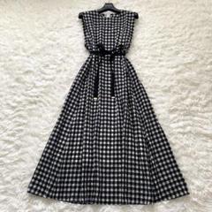 【美品】ブルーレーベルクレストブリッジ シアーギンガムマキシドレスワンピース 美品】ブルーレーベルクレストブリッジ シアーギンガムマキシ