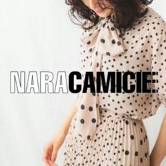 【極美品25300円】ナラカミーチェ♦️女子アナ✨大きめ✨ミックスドットボウタイ 極美品25300円】ナラカミーチェ♦️女子アナ✨ミックスドット