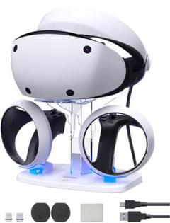 充電スタンド コントローラー対応PS VR2充電ドックVRヘッドセットホルダー付