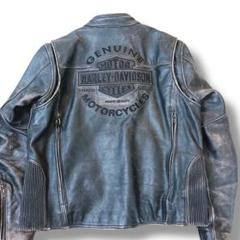 ☆希少 ハーレーダビッドソン 40359 牛革 レザー ライダースジャケット☆ 希少】ハーレーダビッドソン レザージャケット 牛革 黒 ロゴ