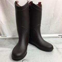 新品★Mサイズ★23.0-23.5cm★ロングレインブーツ★完全防水★ブラウン