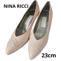 NINA RICCI ポインテッドトゥ♡パンプス ピンクベージュ 23cm