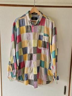 ORVIS パッチワークシャツ インディアンコットン ボタンダウン L