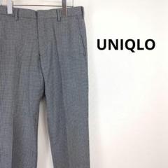 美品 ユニクロ 千鳥柄ストレートパンツ レディース ボトムス 総柄 古着