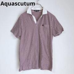 新品未使用　タグ付き　アクアスキュータム ポロシャツ 半袖 コットン ストライプ 楽天市場】◇Aquascutum アクアスキュータム◇定価 30,800円