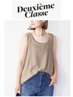 ★Deuxieme Classe loose Tシャツ ヴィンテージ加工 美品】 ドゥーズィエムクラス Loose Tシャツ ヴィンテージ加工