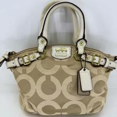 コーチ coach 金馬車ロゴ オプアート ハンドバッグ490 - メルカリ