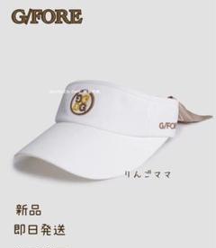 新品☞ジーフォア 後ろリボン サン バイザー○ベージュゴルフ