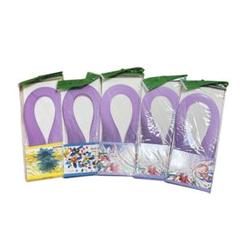 クイリングペーパー DIYペーパー 3mm幅 手芸用紙 紫 5個セット