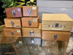 8個 セット 木製 印箱 印鑑 ハンコ 昭和レトロ ヴィンテージ 小物入れ
