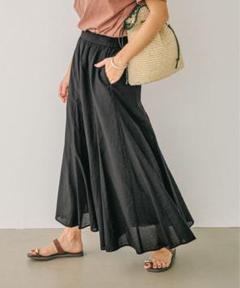 【新品タグ付】BAYFLOW ベイフロー　コットンリネンフレアスカート