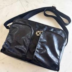 ゲラルディーニ ソフティ ゴールド金具 ショルダーバッグ 黒 総柄