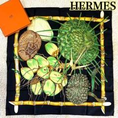 エルメス HERMES 大判スカーフ クレオルの楽園 カレ90 ブラック リボン HERMES エルメス スカーフ 大判 カレ90 クレオルの楽園 Jardin